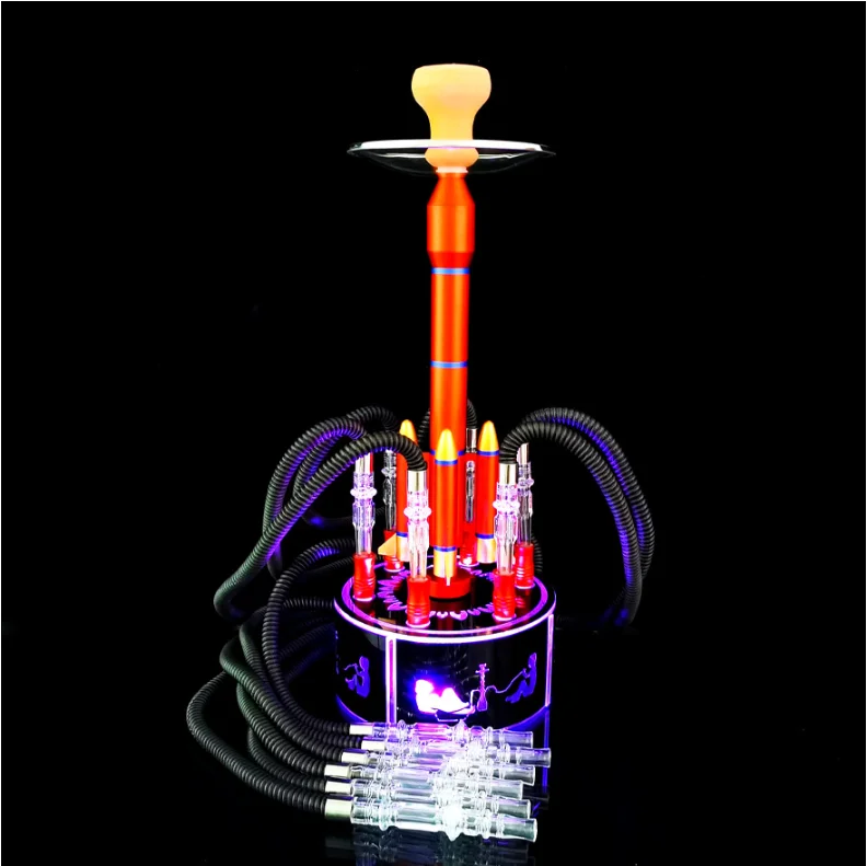 

portablelarge hookah pipe set cage set with case with cage smoke set, Yellow