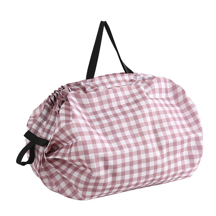 

Extra Large Tote Grocery Bag with Zipper Wholesale Folded Shop Bag Gift New Arrival Foldable Printed Shopping Bag, 4colors