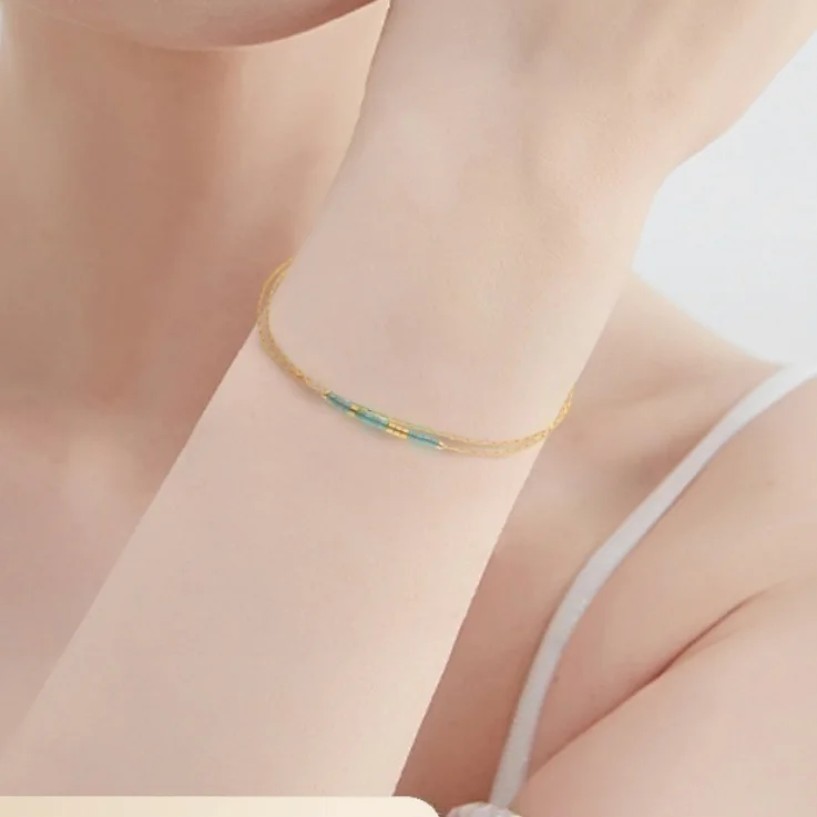 

Go2boho Luxury Multilayer Link Chain Gold Plated Bracelet Adjustable Bohemian Colorful Fashion Jewelry Miyuki Seed Bead Bracelet
