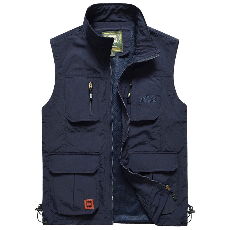 

spring sports mens fishing multi-pocket vest quick-drying Photography waistcoat male travel work outdoor vest