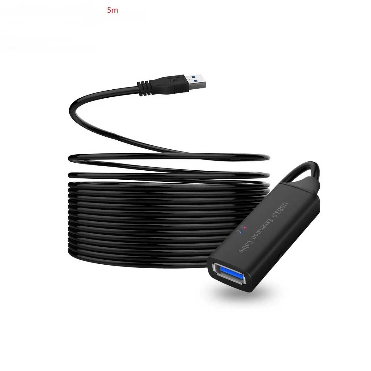 

High quality black usb 3.0 extension cable 5m with IC RTS5411