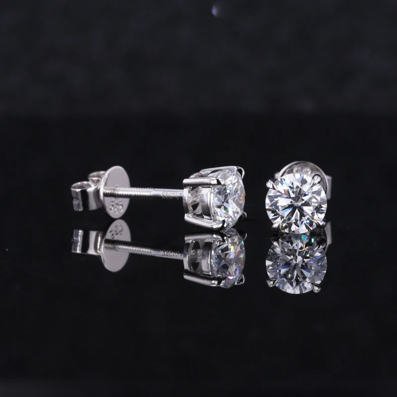 

starsgem hot sale diamonds earrings 0.5ct EF VS lab grwon diamonds 14k solid white gold earrings