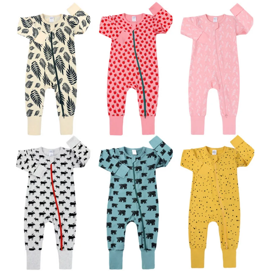 Hot sale Baby Unisex Clothes Floral Romper Infant Newborn Girl printed long Jumpsuit