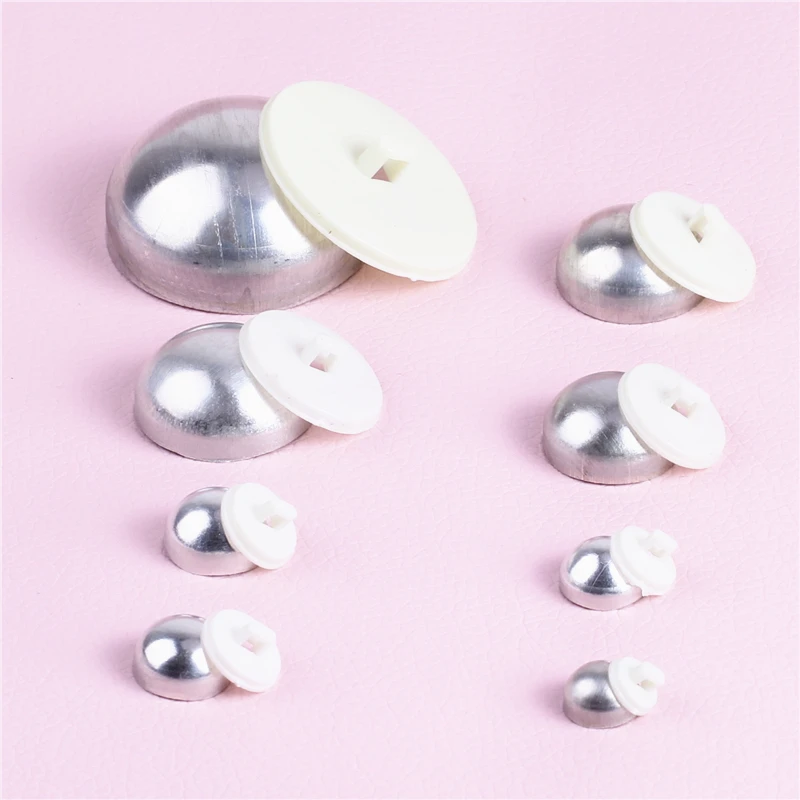 

Wholesales Plastic Shank Back Buckle Fabric Cloth Covered Component Invisible Mushroom Buttons Sofa,Headwear Jewelry Accessories, Aluminum natural color