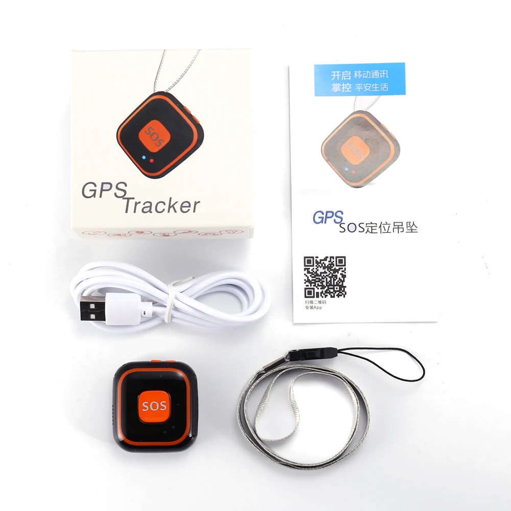 Reacfar Micro Children Gps Tracker Necklace Elderly Alarm Gps Tracking