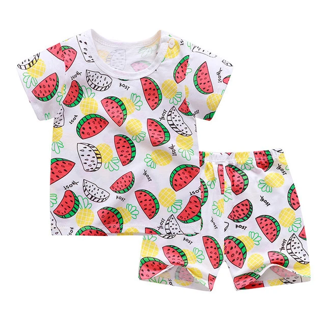 

2021 Summer clothes kids casual wear boys clothing children's sports cartoon tshirt and shorts suit