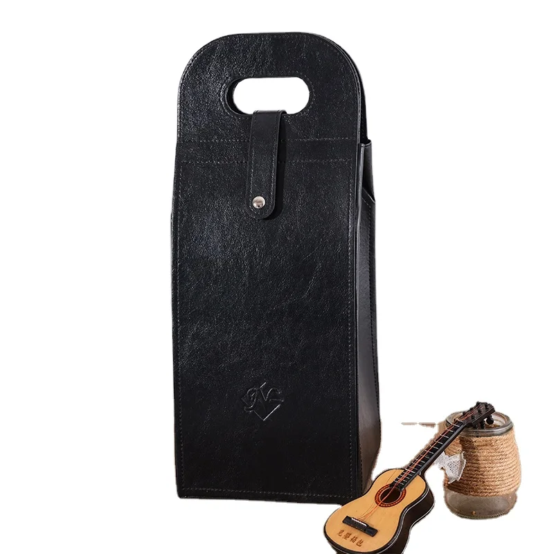 

Customized high grade PU belt logo wine bag