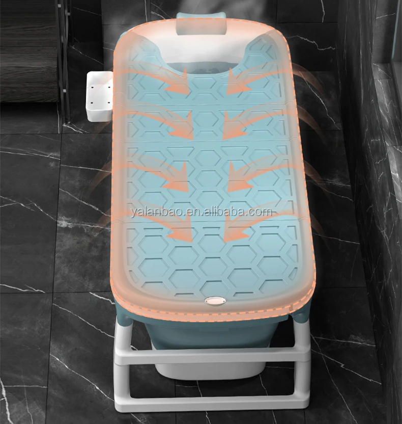 
indoor plastic PP freestanding portable foldable bathtub for adult in 2020 
