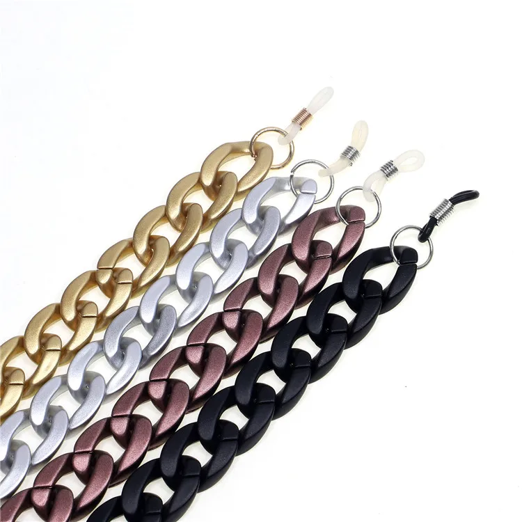 

1.8 cm fashion matte gold and silver sunglass chain