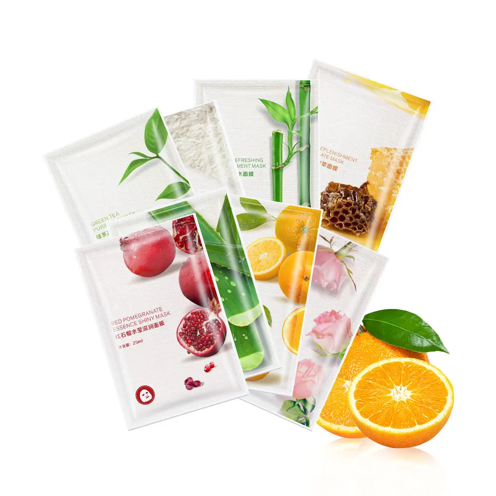 

Skin Care Products Private Logo Oil Control Facial Masks Organic Vitamin C Hydrating Face Sheet Mask, White color