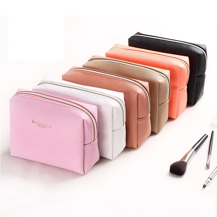 

Beauty PU Leather Cosmetic Makeup Brush Toiletry Pouch Bag, Customized