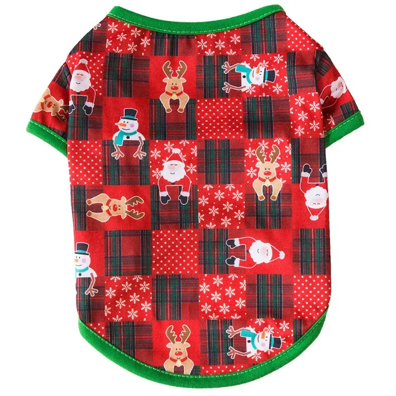 

Lovely Dog Puppy Christmas Santa Warm Costumes Cotton Clothes Pet Apparel Shir