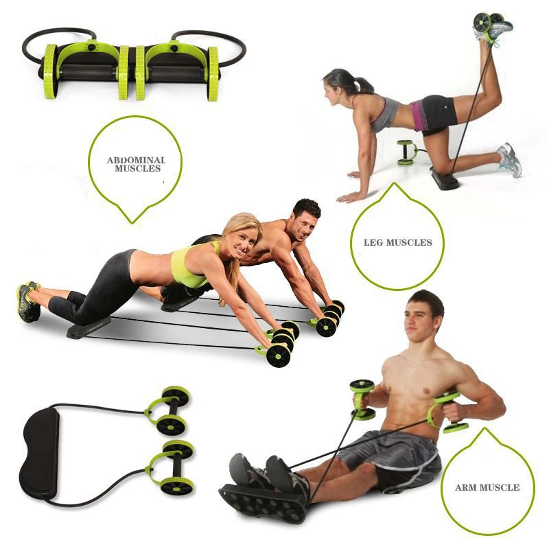 

Multi-functional slimming and abdominal equipment/Fitness Body building multi-function portable home equipment, Green+black