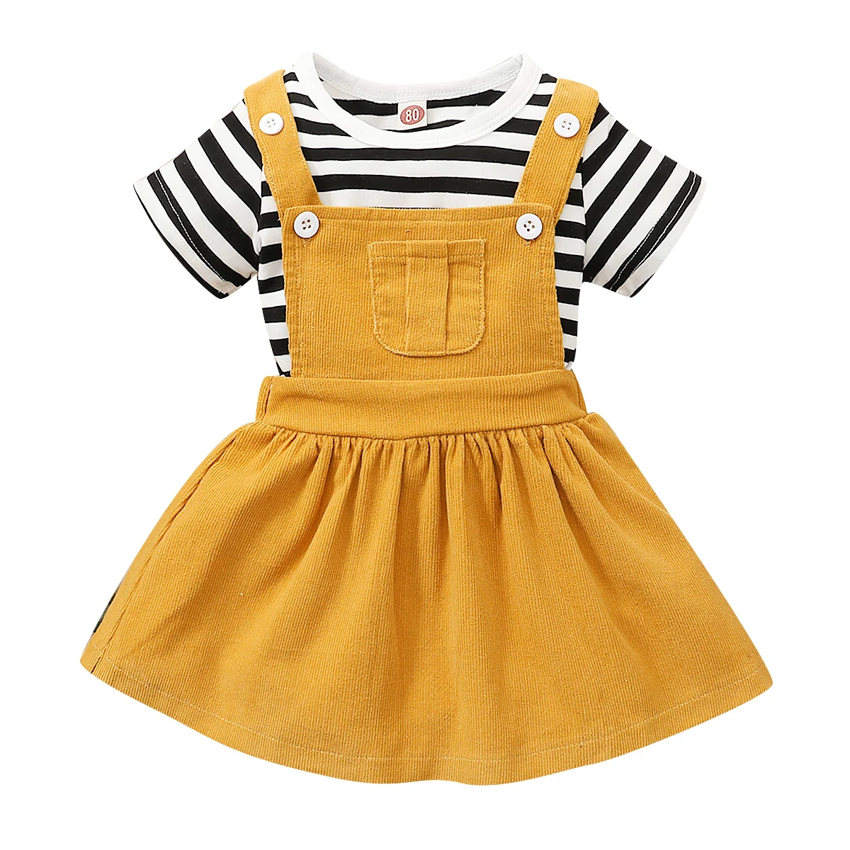 

2021 baby girl clothing set High Quality Infant Dresses 2pcs baby Summer Dresses, Mix color