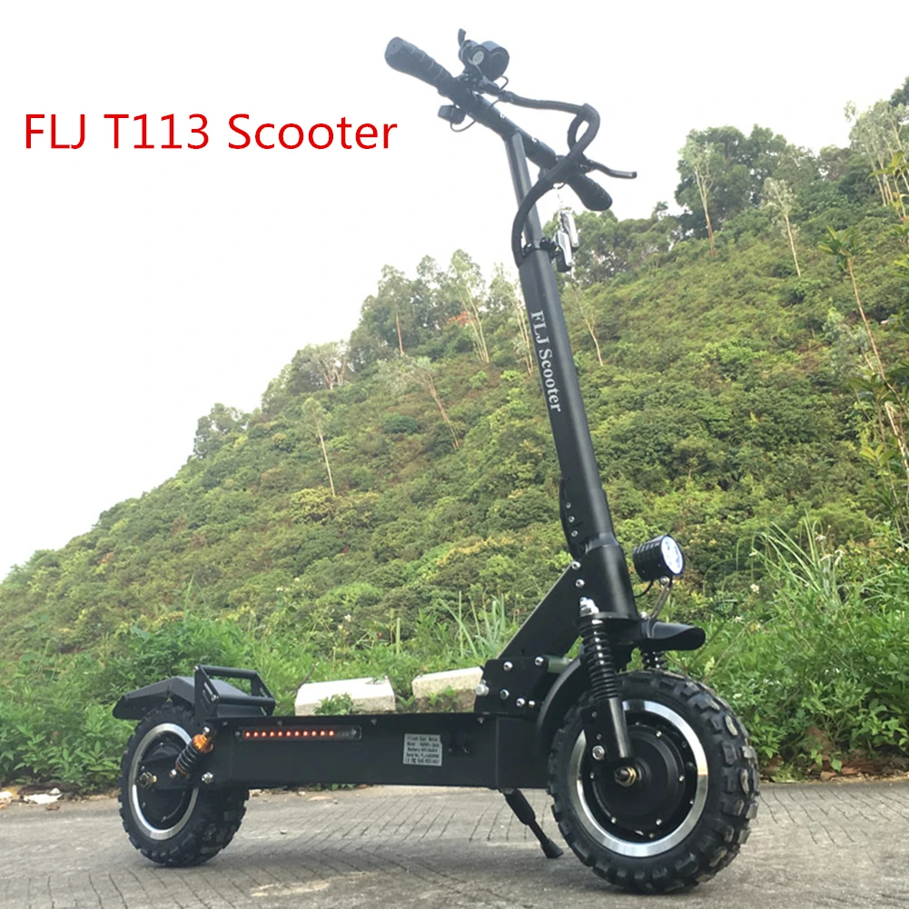 

2020 FLJ Hotsell T113 Electric Scooters 60V 3200W 11inch Off Road fat tire electric scooter for adults, Black