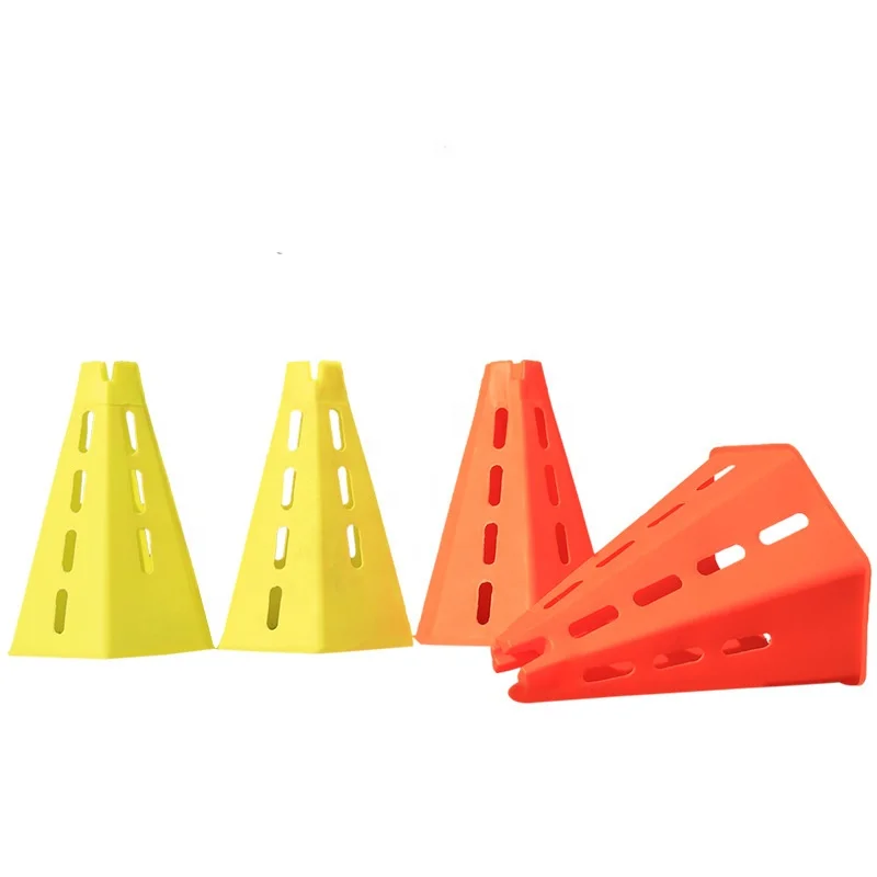 

Wholesale Use PP Plastic Customized Logo Perforated Marker Bucket Football Training Agility Cones With Holes, Yellow,orange