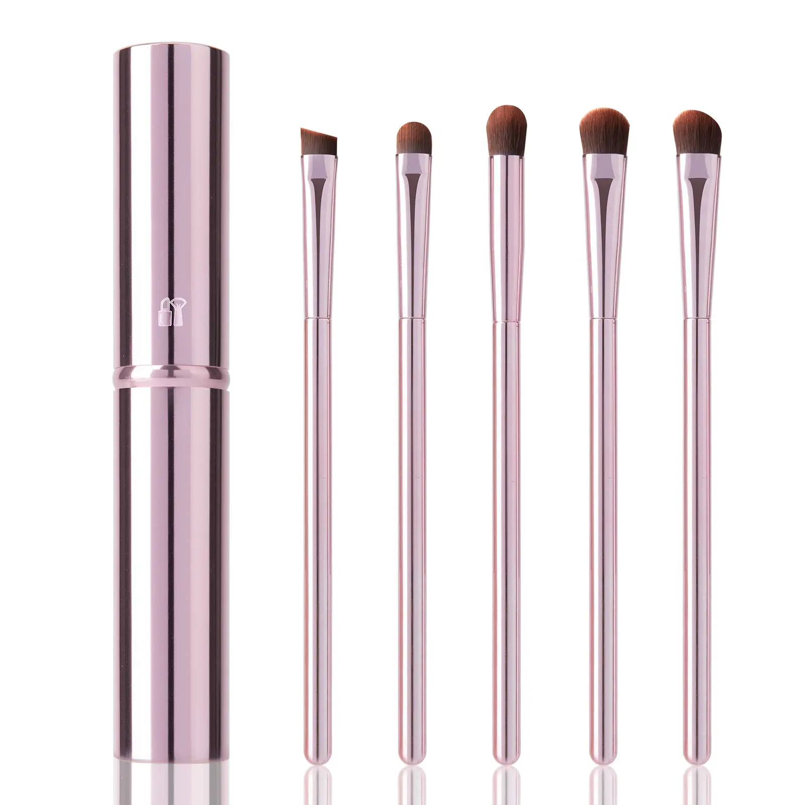 

5pcs Portable Eye Brushes Premium Eye Makeup Brush Set Eyeliner Angled Brush