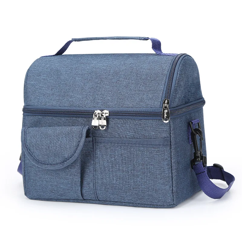 

DLL133 Breastmilk Cooler Bag Breast Pump Bag Double Layers Adjustable Shoulder Tote Lunch Bag, 18 colors