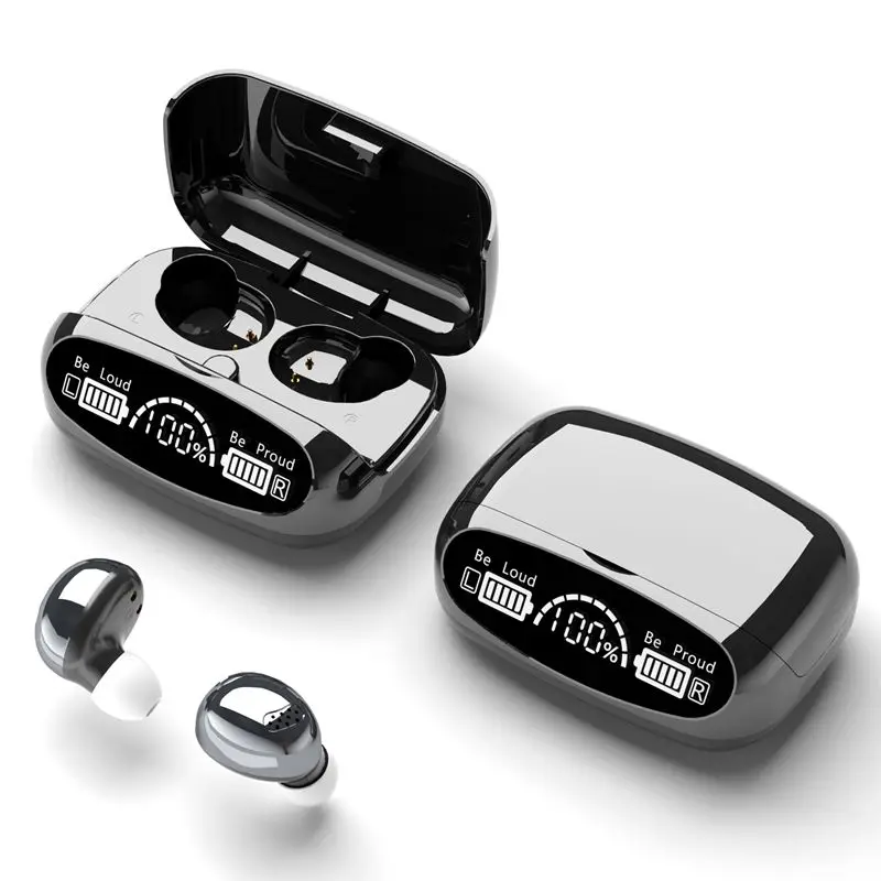 

M32 Tws Mental Plating Effect BT 5.1 Hifi Earphone In-ear Sports Waterproof Headset LED Display Earbuds Wireless