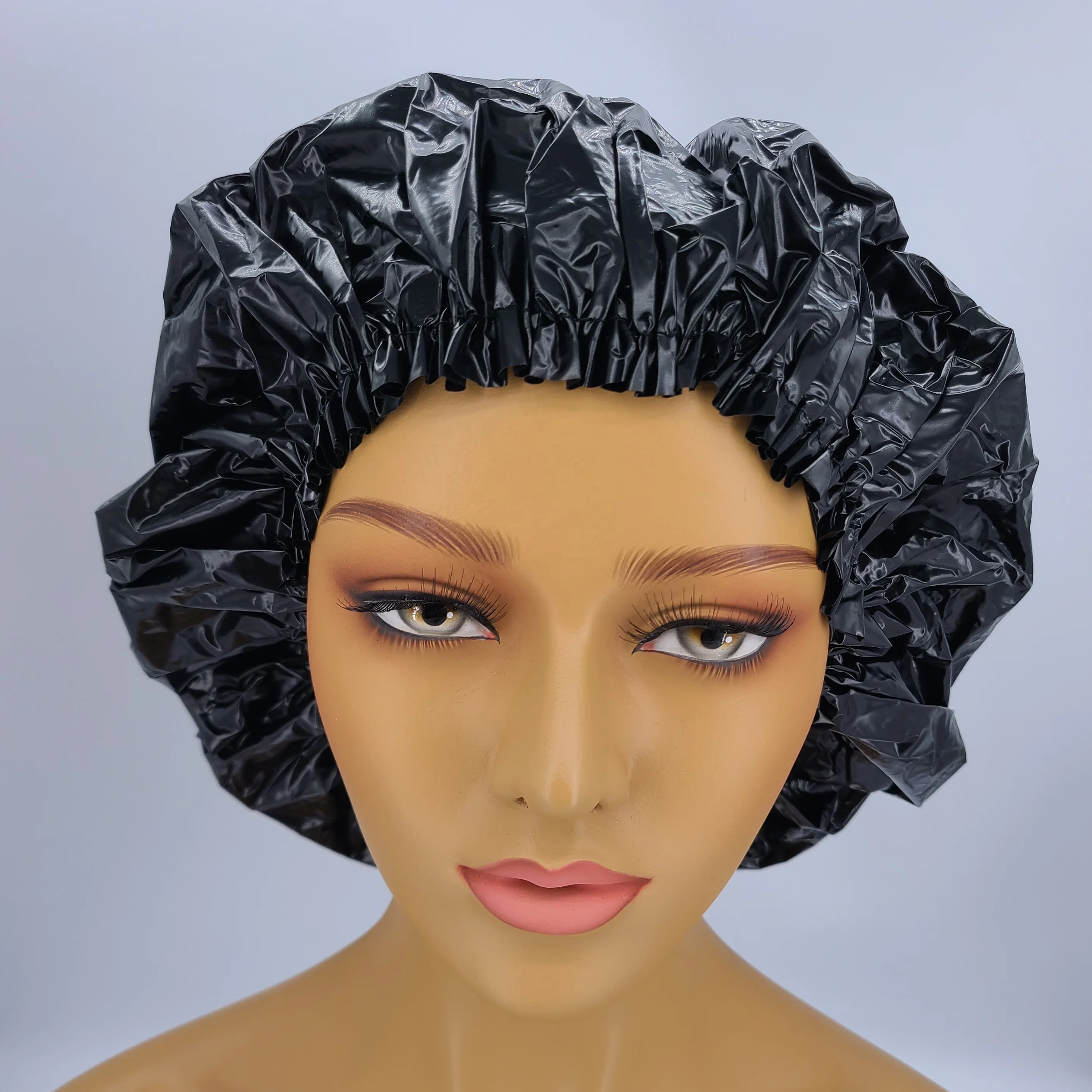 

Wholesale .LARGE Vinyl Shower Cap Comfortable Elastic Band .Waterproof
