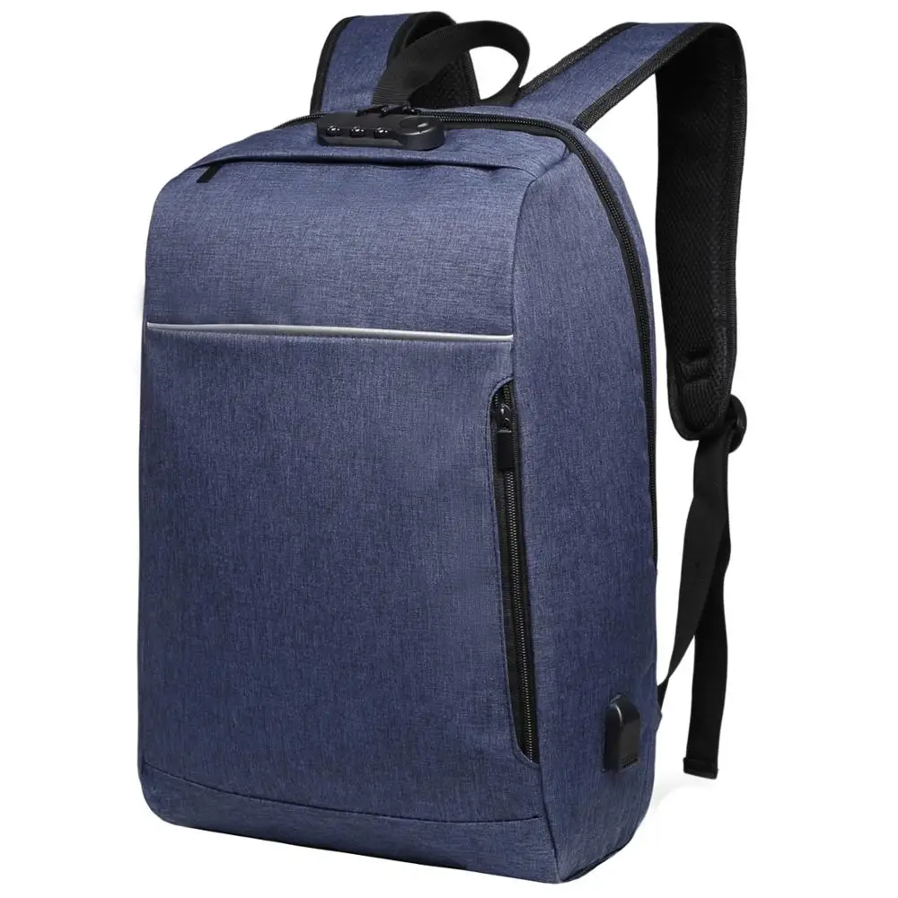 Fashion backpack for unisex school business bag laptop USB charger backpack