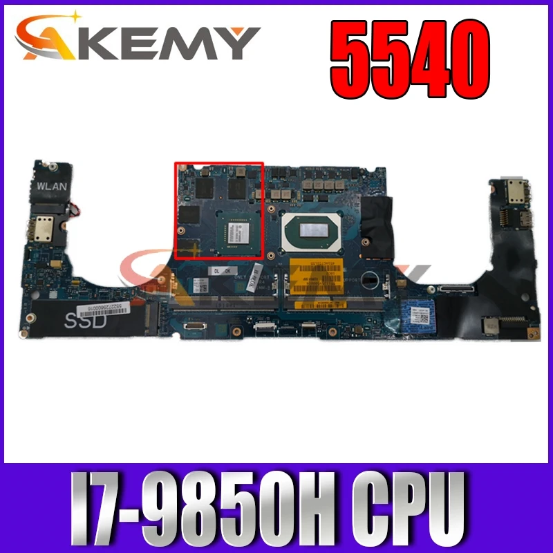 

FOR DELL 5540 Laptop motherboard SRFCN I7-9850H CPU with CN-0NFK19 0NFK19 NFK19 LA-H331P 100% working well