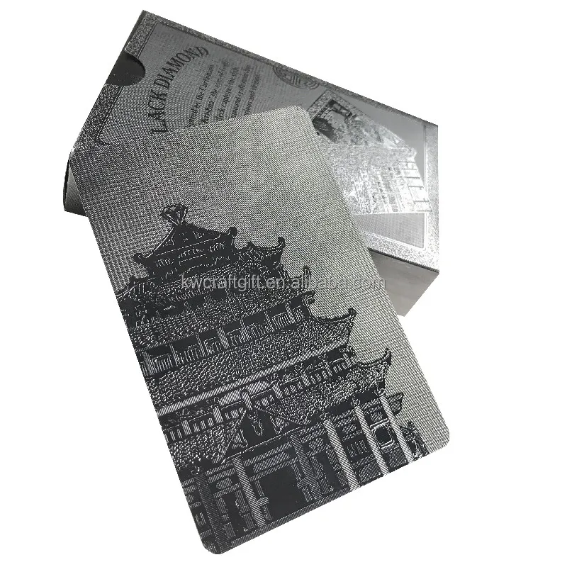

Black foil Plastic pokerman playing cards high quality 57*87 mm print in stock, Cmyk