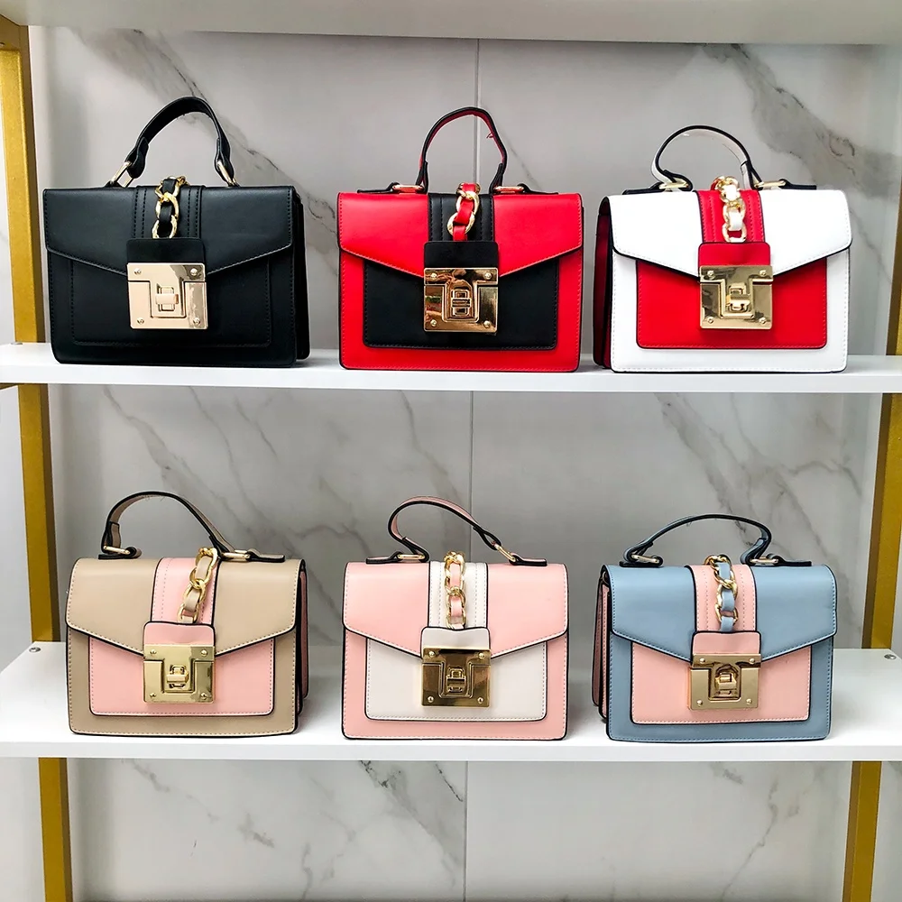 

2021 Hot Selling Pu Leather Handbags Wholesale Ladies Crossbody Bags Women Hand Bags Purses And Handbags NY Lady Handbag, 6 colors