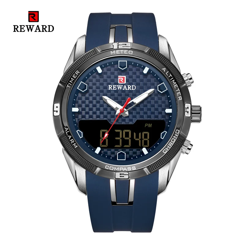 

Reward Custom logo casual electronic watch men big digital watch for boy Shenzhen factory fashion led display quartz watch