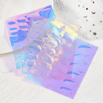 

NS886 Nail Art Design Holographic Candy Paper Aurora Color Glass Sticker Colorful Transfer Sticker For Nail Art Decoration, Candy color