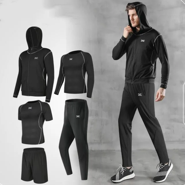 Plus size Fitness Apparel Compression Gym Outdoor Running Men's Sports Running Set