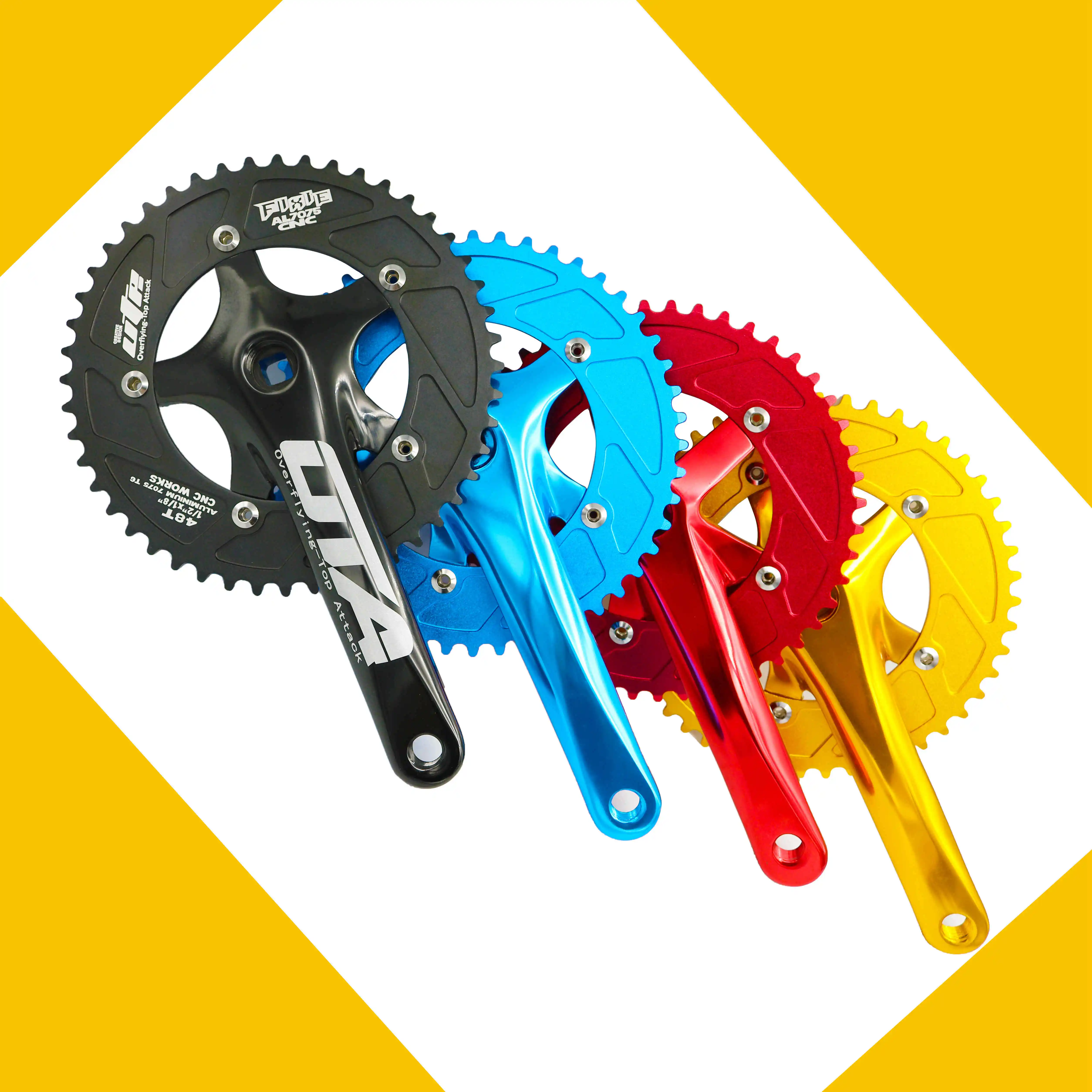 

Jiankun 170mm 48T OTA Single Speed Folding Bicycle Crank Crankset Fixed Gear Bike Fixie Crank Set