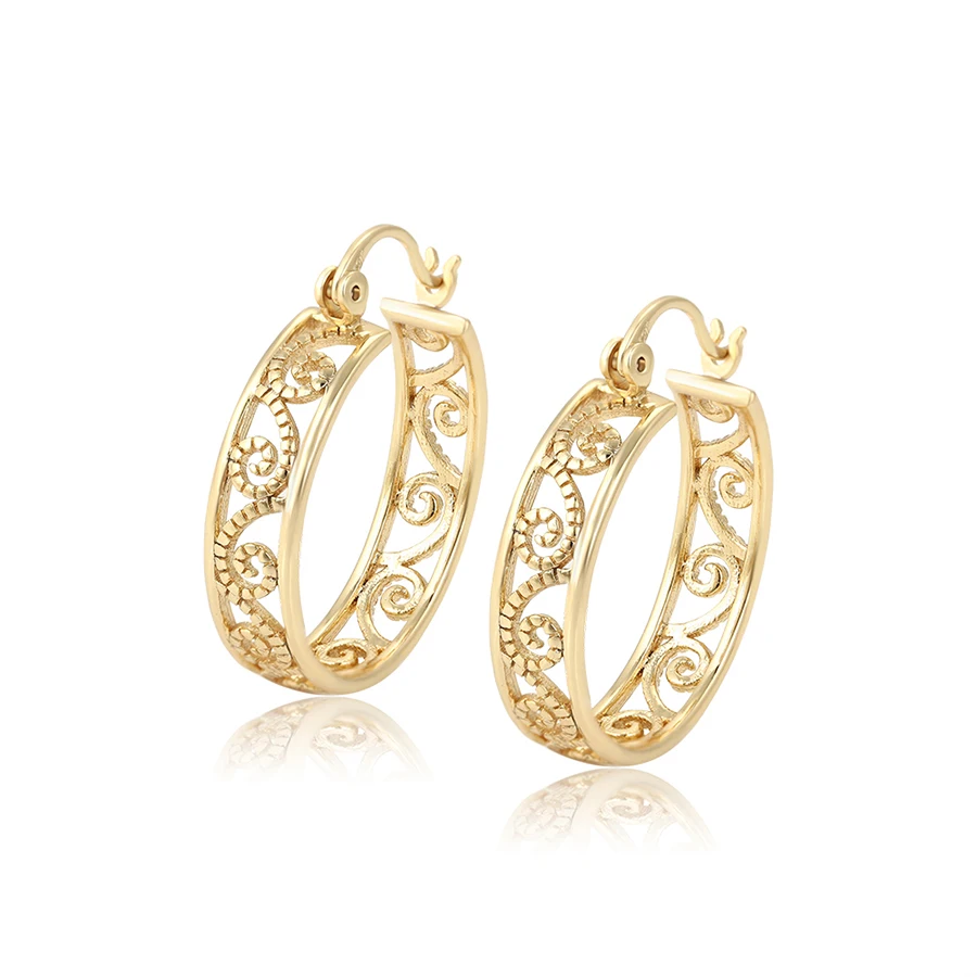 

98885 xuping fashion 2019 new arrival 14k gold plated huggies earring for lady