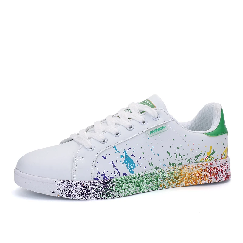 

Jinjiang suppliers sport shoe Men's printed sneakers colorful board shoes wholesale casual shoe