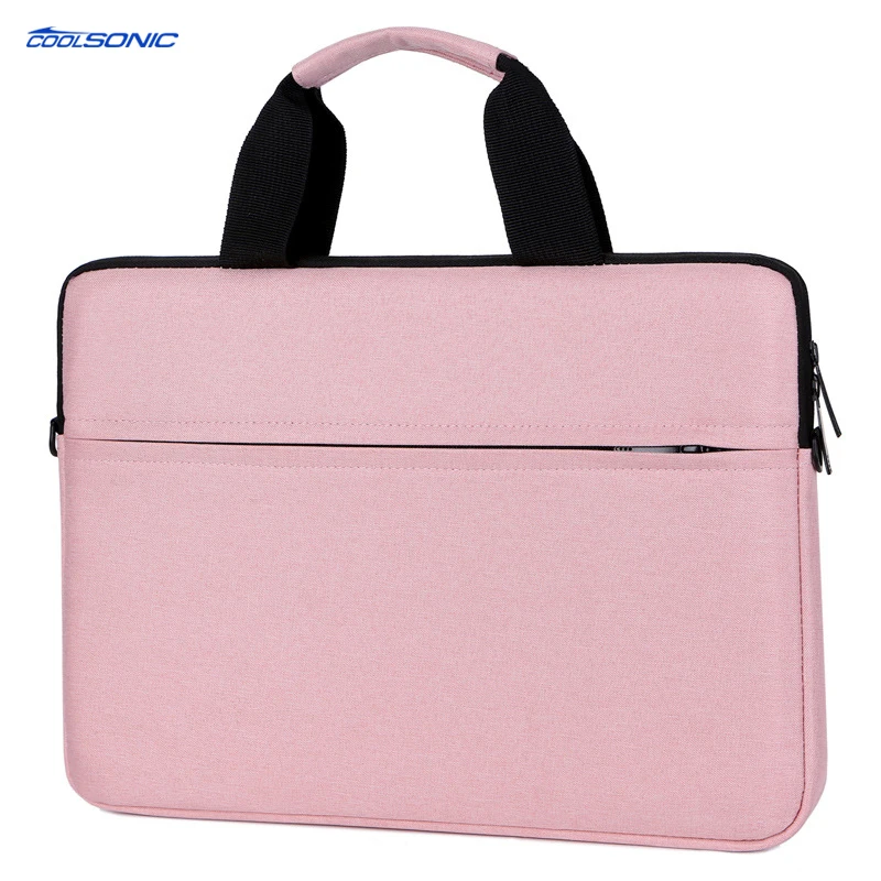 

Custom Printed Logo 13 14 15 Inch Lightweight Laptop Shoulder Bag Protective Vertical Laptop Bag With Strap For Luggage