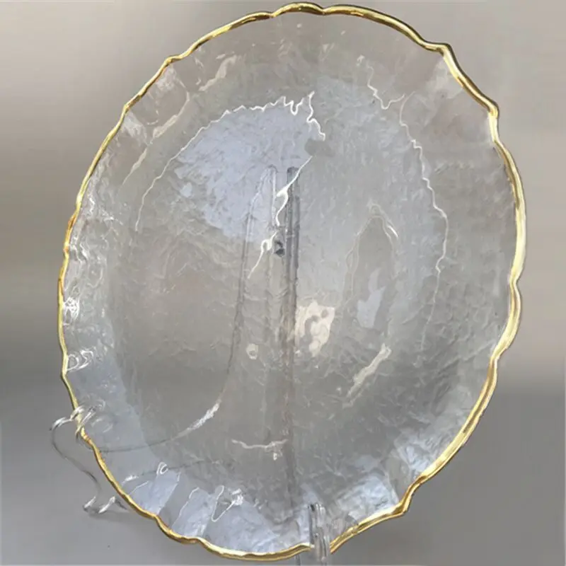 Elegant Underplate Pink Gold Rim Pearl Charger Plates Bulk Dinner