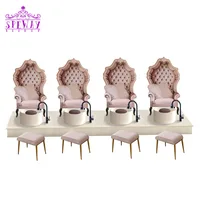 

New arrival 2020 beauty salon ballon chair modern throne spa pedicure chairs with foot tub