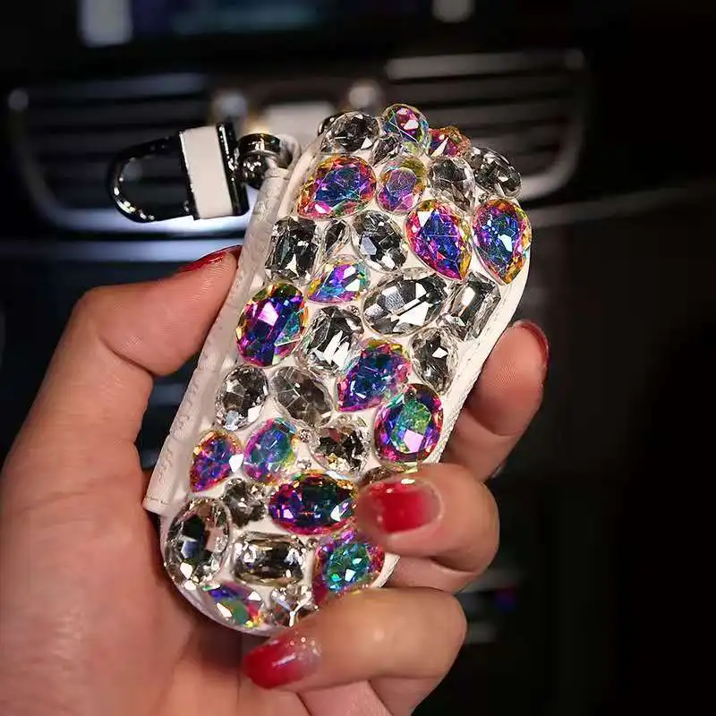 

Water diamond key bag car key bag car key case car key case car lady key bag creative DIY boutique, Picture