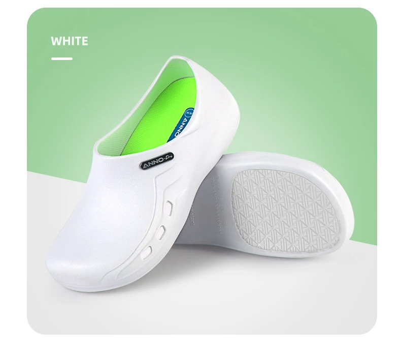 

ANNO White Kitchen Shoes EVA Shoe Making Machine Oil And Water Resistant Safety Working Shoes Antiskid Rubber Sole