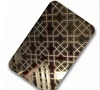 304 Mirror Ti-gold Etching Color For Elevator Decoration Etched Stainless Steel sheet plate price Per Kg