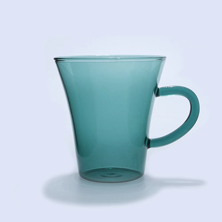 

New Original Borosilicate Single Layer Drinking Colored Glass Cup, Clear,blue,amber,dark amber,teal,green,milk green