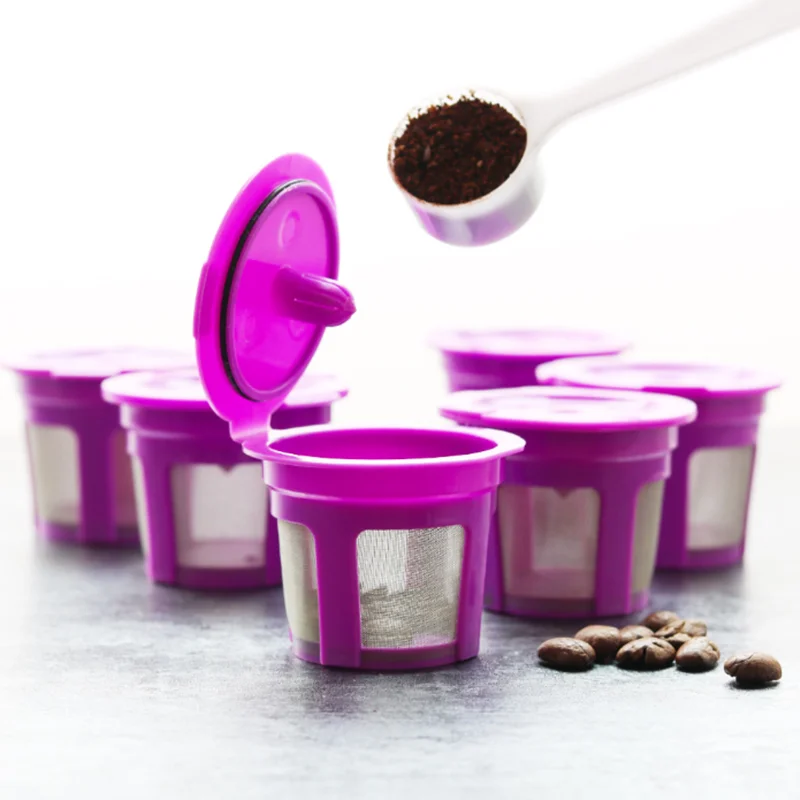

High quality single basket reusable mesh metal coffee filter, Purple