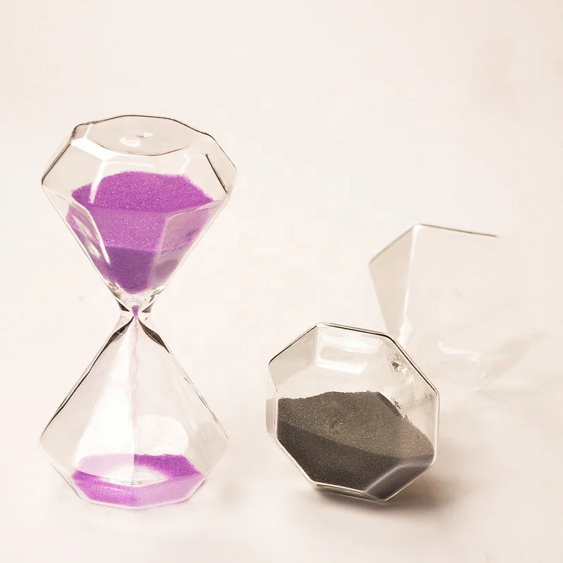 

Living Room Decorative Sand Timer Diamond Shape 5 Minutes Souvenir Flat Hourglass