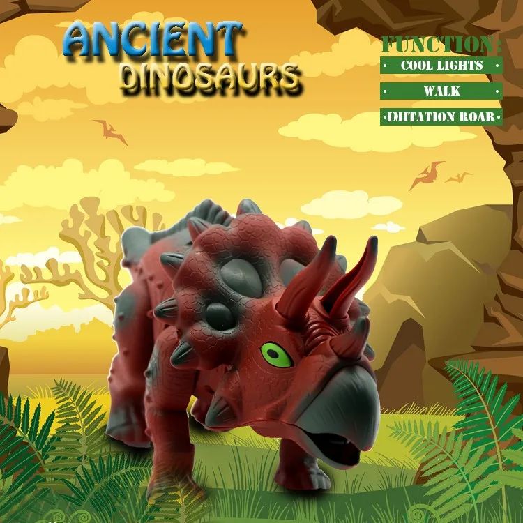 2021 New plastic moving electronic dinosaur toy with simulation sounds and beautiful lights