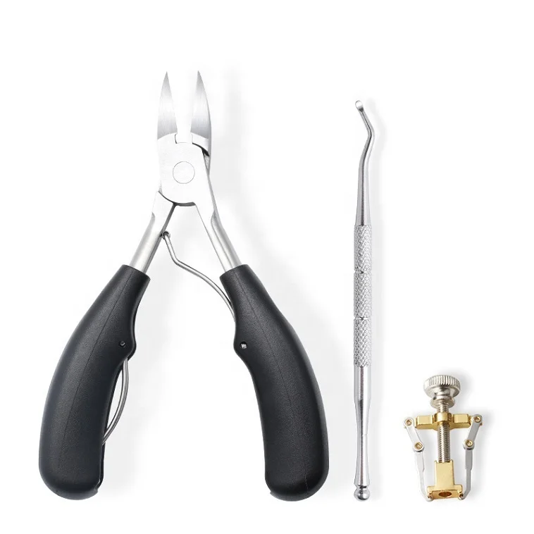 

3Pcs Heavy Duty Nail Clipper Cutter Stainless Steel Pedicure Ingrown Correction Toenail Toe Nail Cuticle Pusher Remover, According to options
