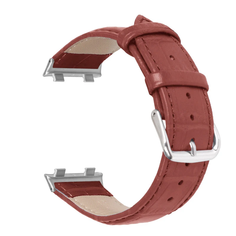 

for Oppo smart watch straps   crocodile pattern cow genuine leather smart wristwatch bands replacement