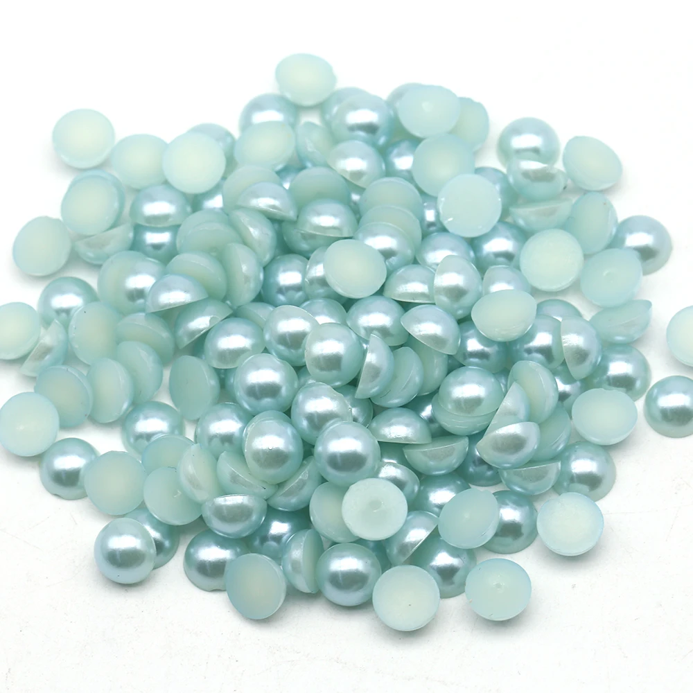 

Lt.Sapphire 10mm 2000Pcs Flat Back Abs Hlag Pearls Beads For Jewellery Making