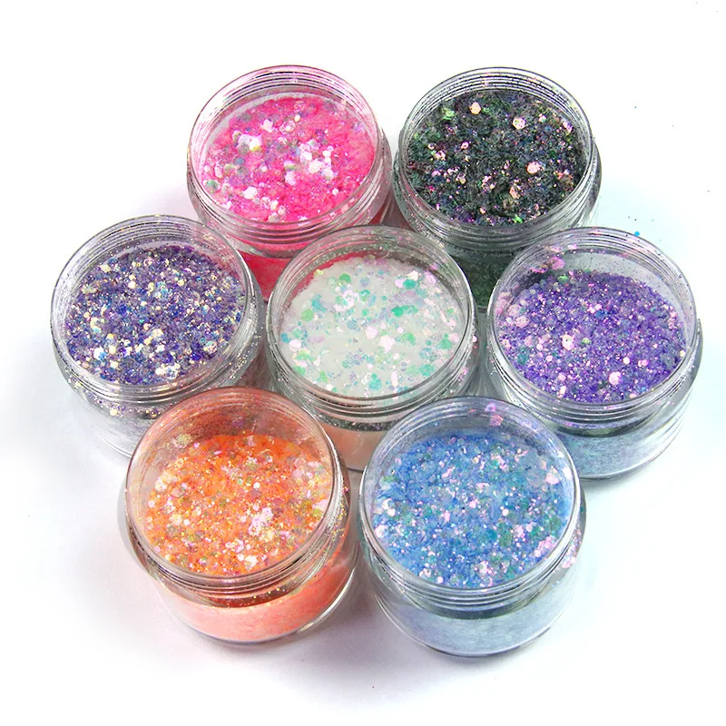 

New colors mixed glitter powder for nail acrylic glitter dip powder face body sparkly bulk chunky glitter, 12 colors,148#-159#