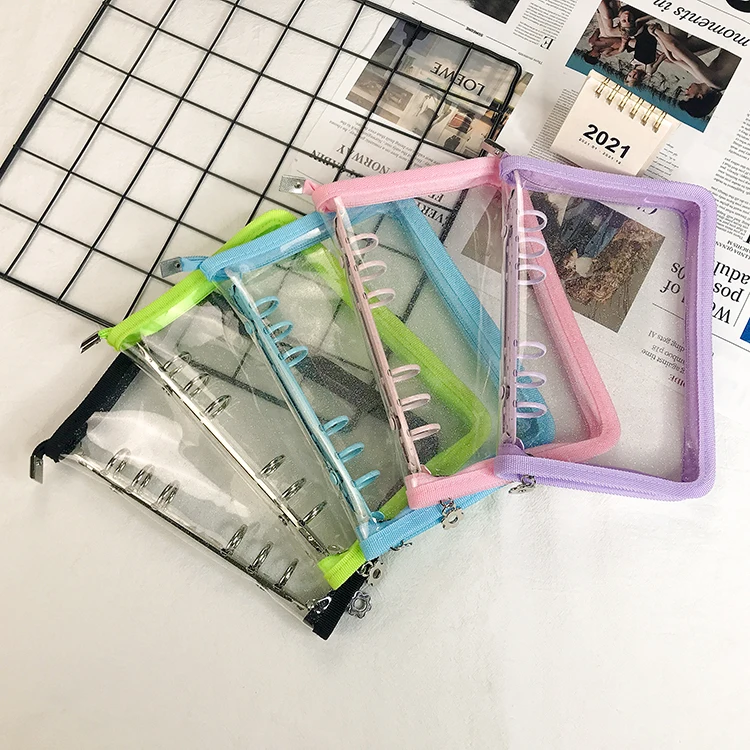 

PVC A5 Cash Organizer Ring Folder Cover Money Saving A6 Budget Binder With Envelopes Pockets