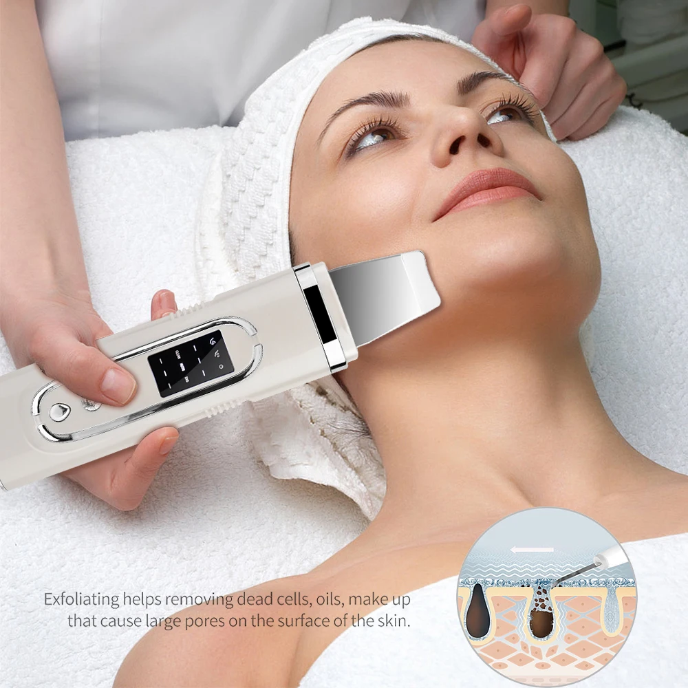 

Face Skin Pore Clean And Exfoliator Facial Ultrasonic Skin Scrubber Machine